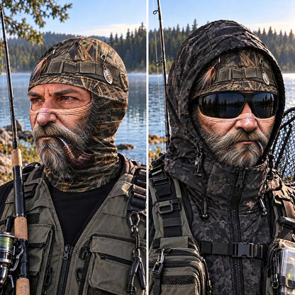Gag Gift For Men Who Love Fishing, Fishermen, Friend - Personalized Realistic Big Fish Mouth Funny Face Balaclava Face Mask