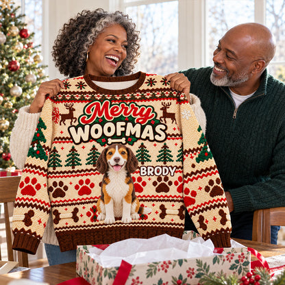 Happy Pawliday - Personalized All-Over-Print Sweatshirt