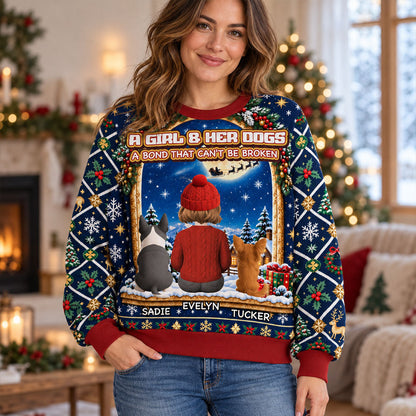 Forever Bound By Love - Personalized All-Over-Print Sweatshirt