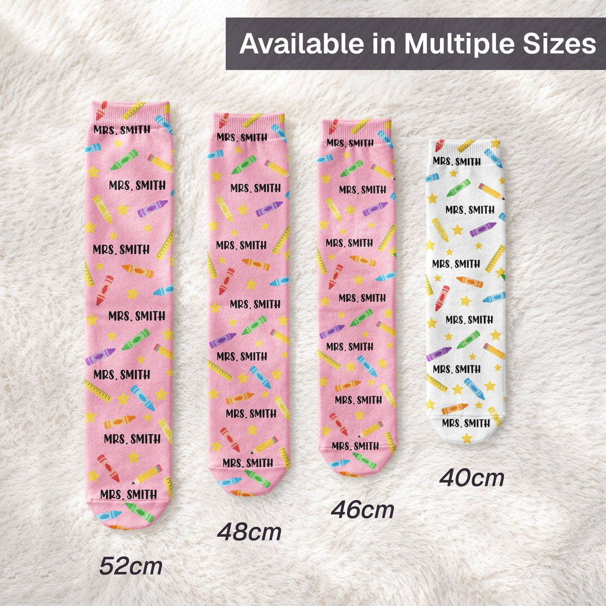 Teacher Off Duty Funny Gift - Personalized Socks