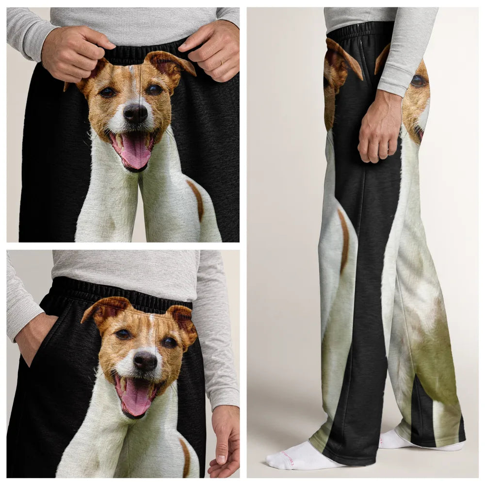 Gag Gift For Pet Lovers - Personalized Custom Photo Funny Pet Face Pajama Pants
