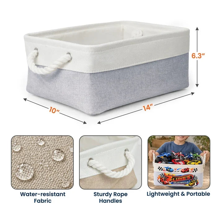 Personalized Garage Cotton Linen Rope Basket for Toy Storage, Creative Gift for Young Car Fans