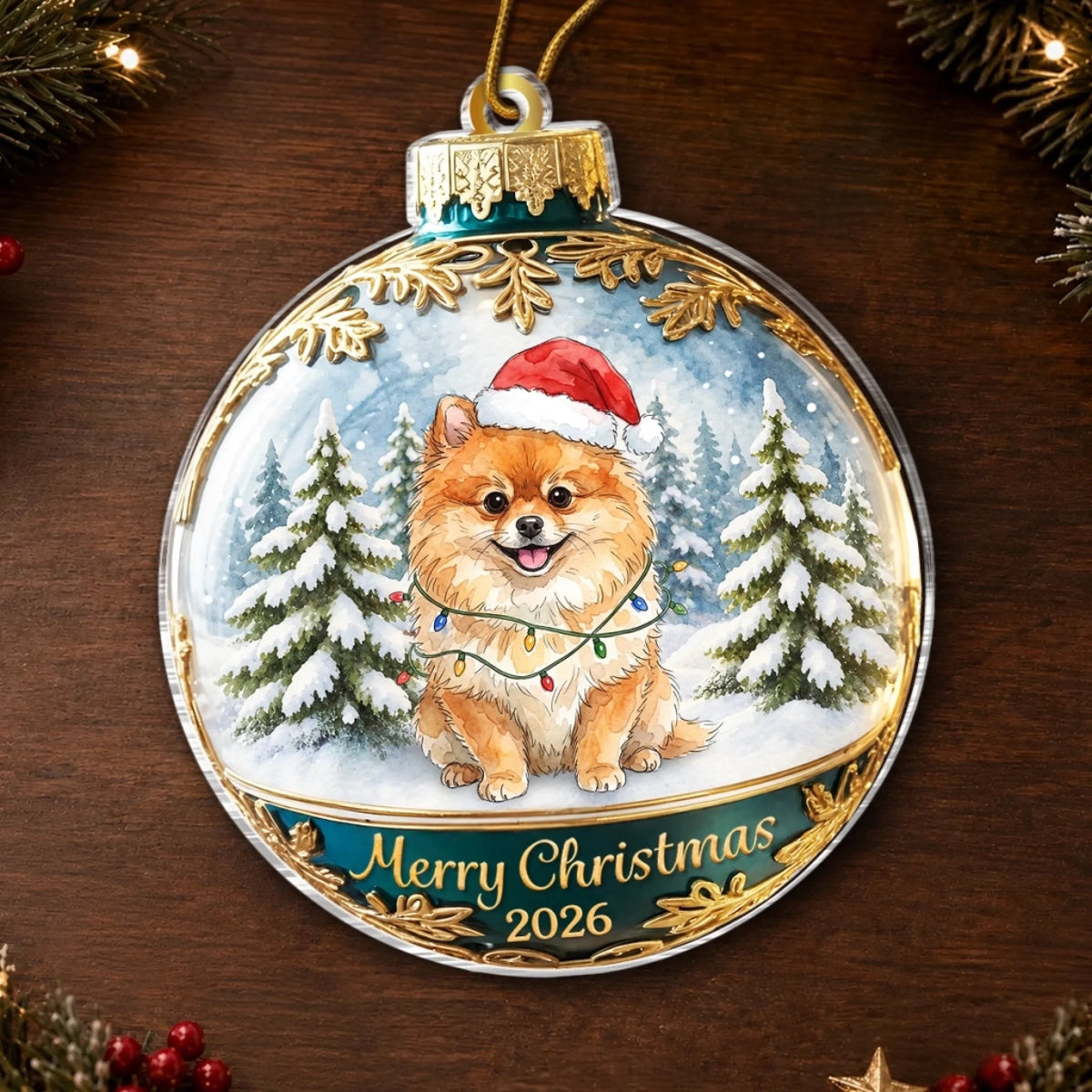 Custom Pet Photo Christmas Keepsake For Dog And Cat Lovers - Personalized Acrylic Ornament