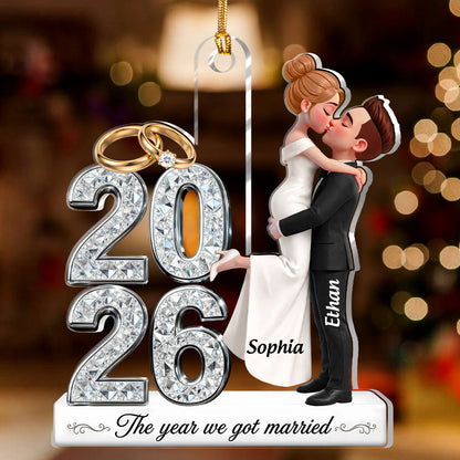 The Year We Got Married - Personalized 1-Layer Acrylic Ornament