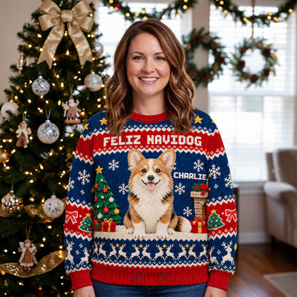 Merry Woofmas - Personalized All-Over-Print Sweatshirt