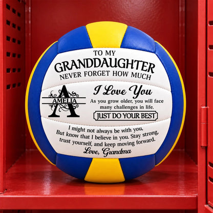Custom Name Volleyball Gifts for Granddaughter - Personalized Volleyball