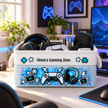 Gaming Gear Belongs Right Here - Personalized Storage Basket