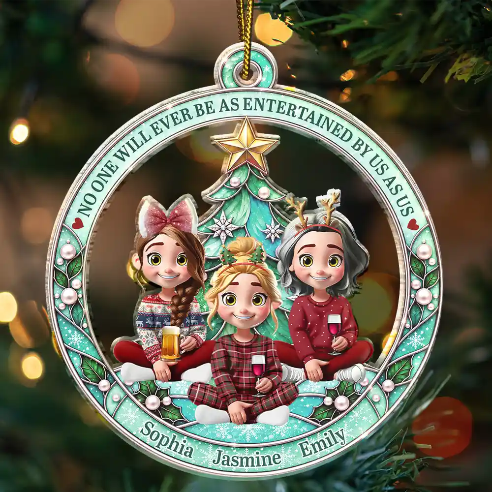 Christmas Bestie Keepsake - Personalized Family We Choose Acrylic Ornament