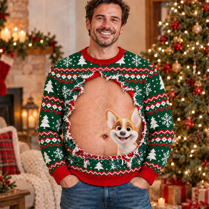 Custom Christmas Sweatshirt for Dog Dad, Dog Lovers • Forever Annoying - Personalized All-Over-Print Sweatshirt