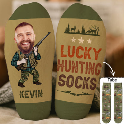 Hunting Socks Funny Gift For Dad Grandpa Husband - Personalized Socks