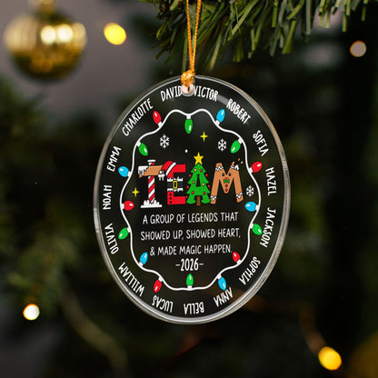 Custom Name Dream Team Bulk Gifts For Coworker - Personalized Ornament