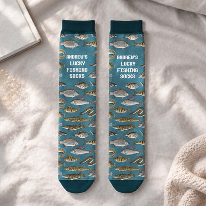 My Lucky Fishing Socks - Personalized Socks