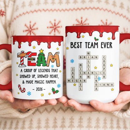 Best Team - Custom Name Crosswords - Thank You Bulk Gifts For Coworkers - Personalized Mug