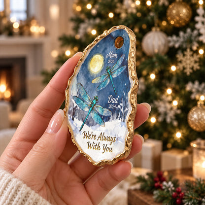 We're Always With You - Personalized Oyster Shell Ornament