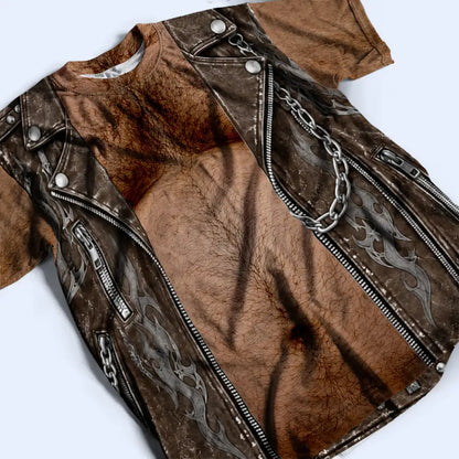 Matching Costume For Couples - Personalized 3D Print Biker Outfit Full Print T Shirt