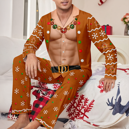 Personalized Funny Hairy Body Christmas Pajamas Gift For Husband, Grandpa HA75 919466