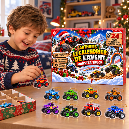 Calendrier de l'Avent de Monster Truck - Calendrier de l’Avent de Noël personnalisé