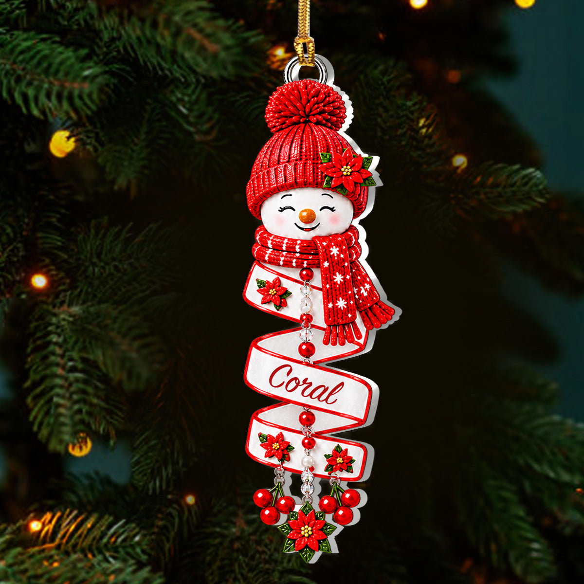 Snowman Christmas - Personalized 1-Layer Acrylic Ornament