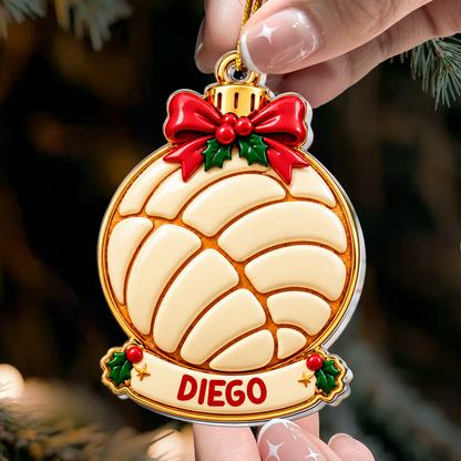 Custom Navidad Concha Pan Dulce Ornament Gift For Kids Grandkids - Personalized Ornament