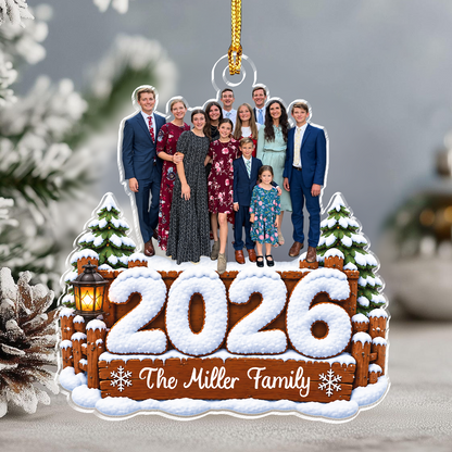 Custom Photo Family Christmas Memorial Acrylic Ornament HO82 903862