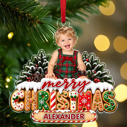 Custom Kid Photo Christmas Acrylic Ornament Unique Gift for Kids and Family LM32 670293