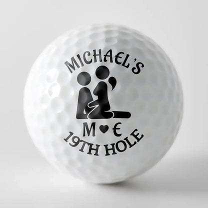 Naughty Gift For Husband Boyfriend - Personalized 19th Hole Golf Ball