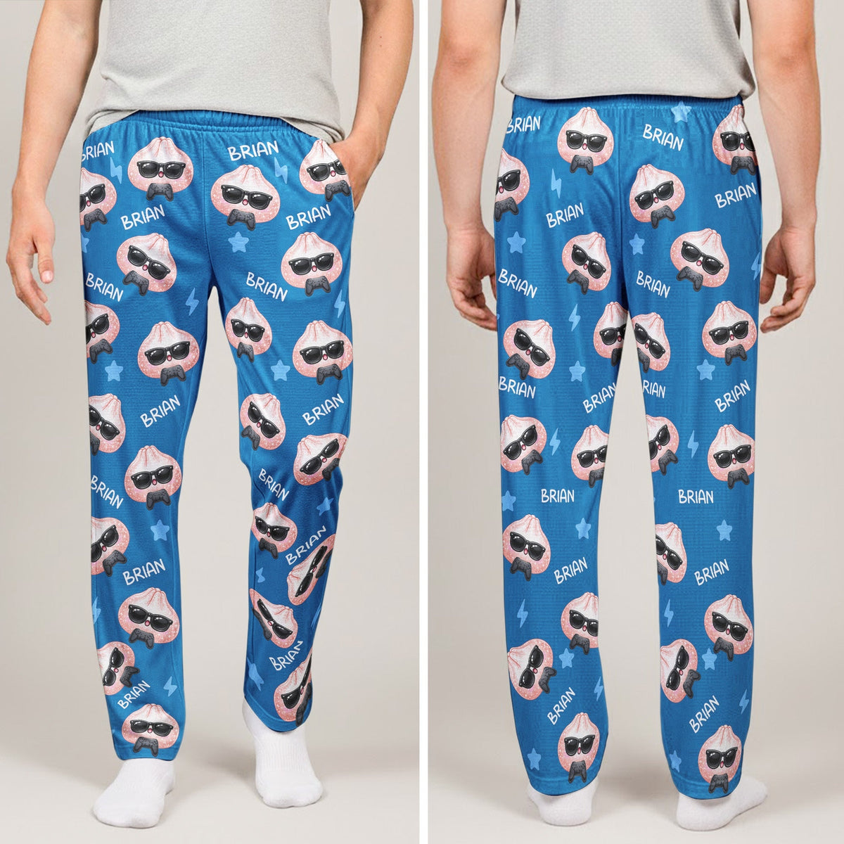 Cute Dumpling Custom Name - Personalized Lounge Pants