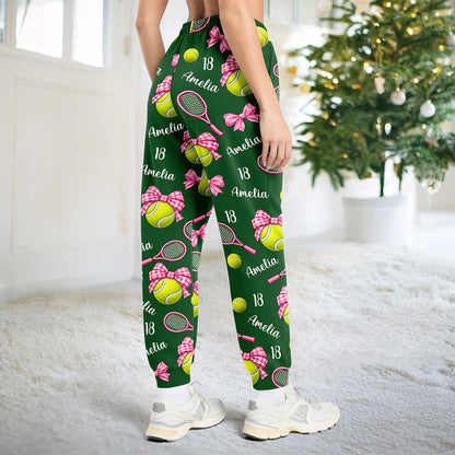 Personalized Coquette Bow Tennis Sweatpants Gift For Her HA75 919490
