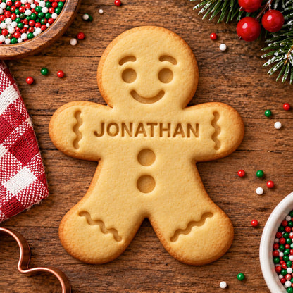 Personalized Name Gingerbread Shaped Cookie Stamp Gift For Family HA75 922186