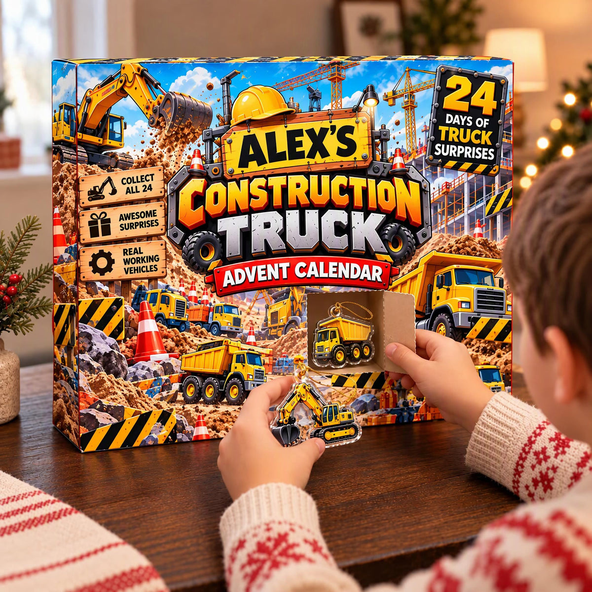 Building Up to Christmas: 24 Days of Big Rigs - Personalized Christmas Advent Calendar