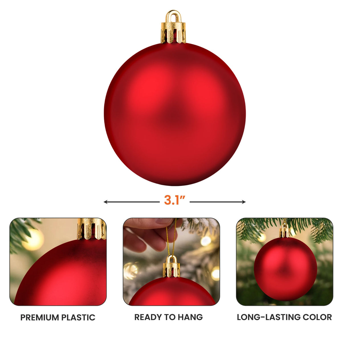Personalized Name Christmas Ball Ornament – Custom Christmas Tree Ornament