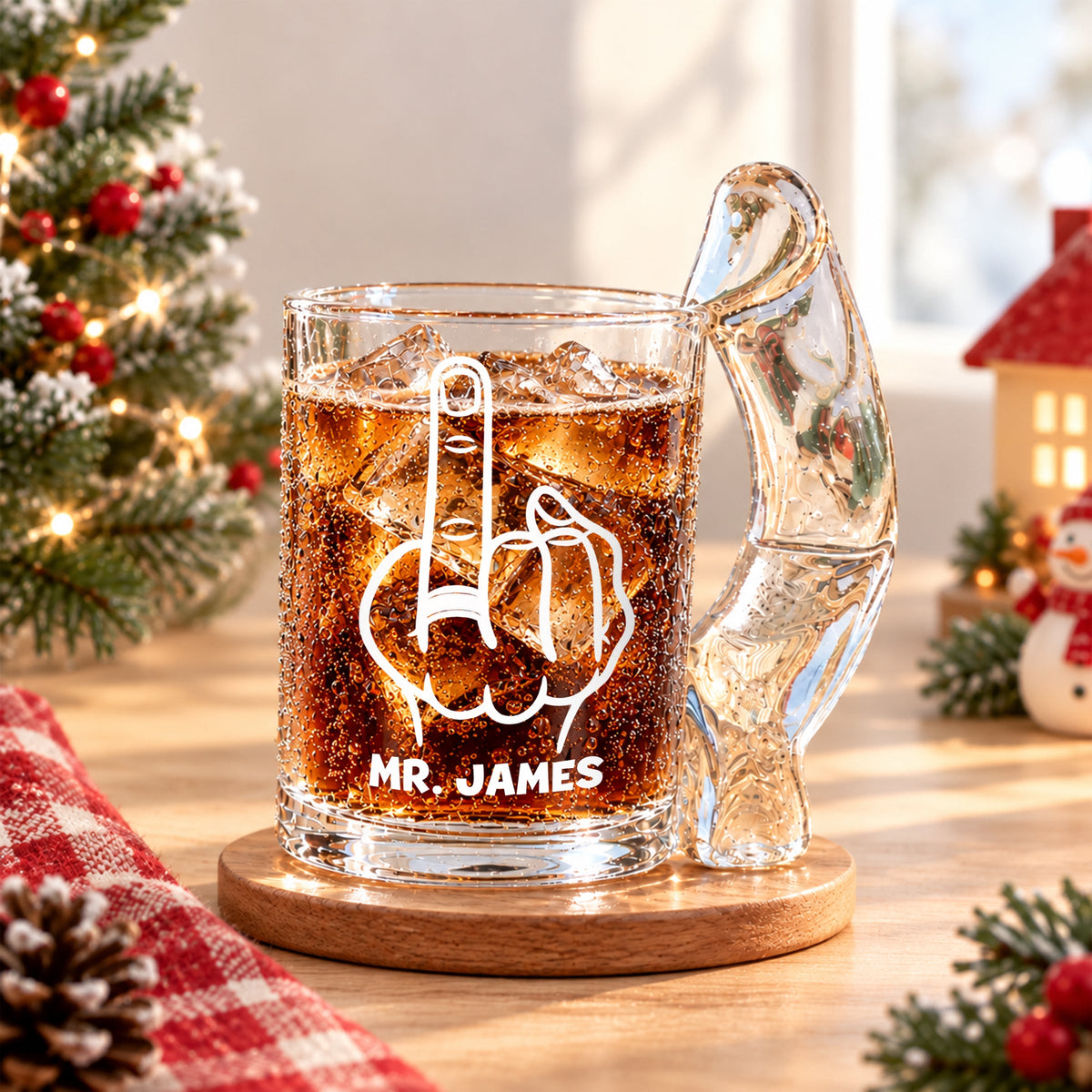 Personalized Middle Finger Naughty Glass Mug Gift For Him Her LM32 670223