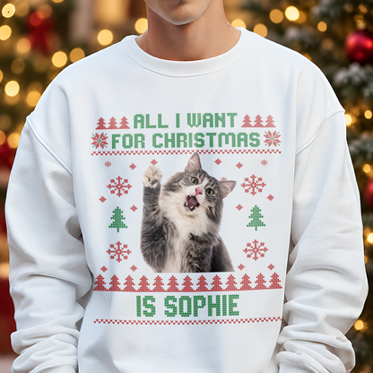 Custom Photo All I Want for Christmas Is Bright Shirt, Personalized Christmas Gift for Pet Lovers LM32 670469
