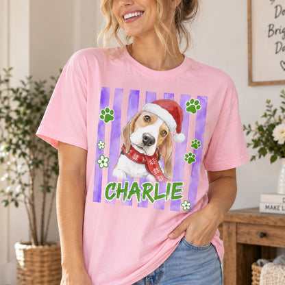 Custom Pet Photo And Name Watercolor Art Gift For Pet Lovers - Personalized Shirt
