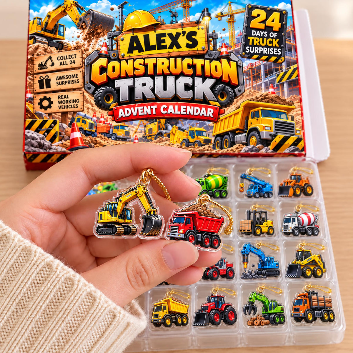 Building Up to Christmas: 24 Days of Big Rigs - Personalized Christmas Advent Calendar