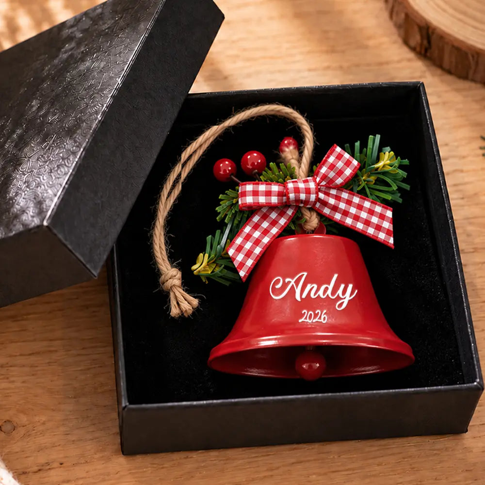 Family Christmas Gift - Personalized Custom Name Tree Hanging Decoration Bell Ornament