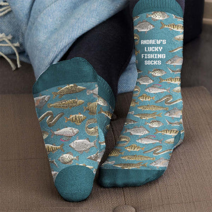 My Lucky Fishing Socks - Personalized Socks