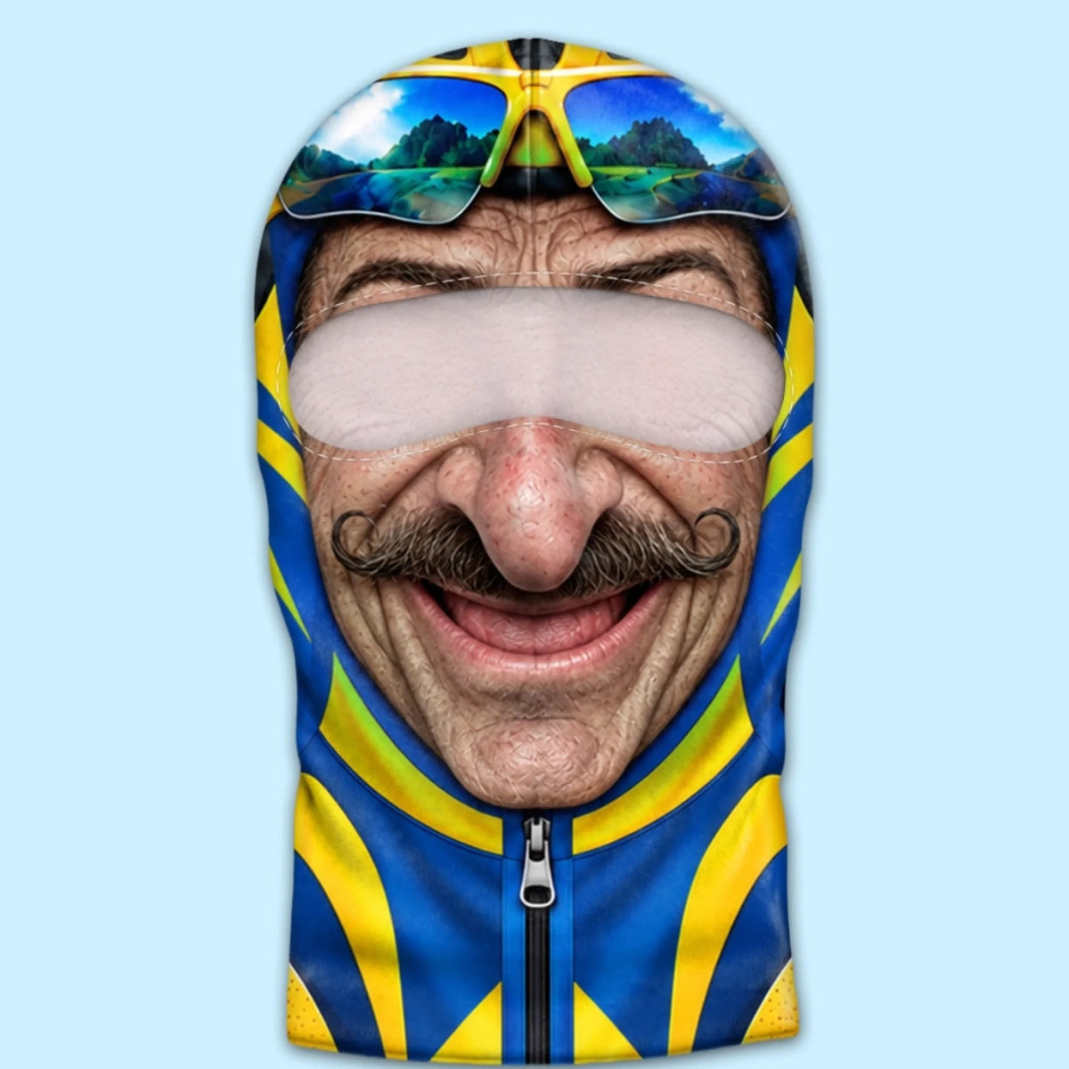 Custom Funny Mountain Biking Face Gifts for Cyclists - Personalized Ski Mask