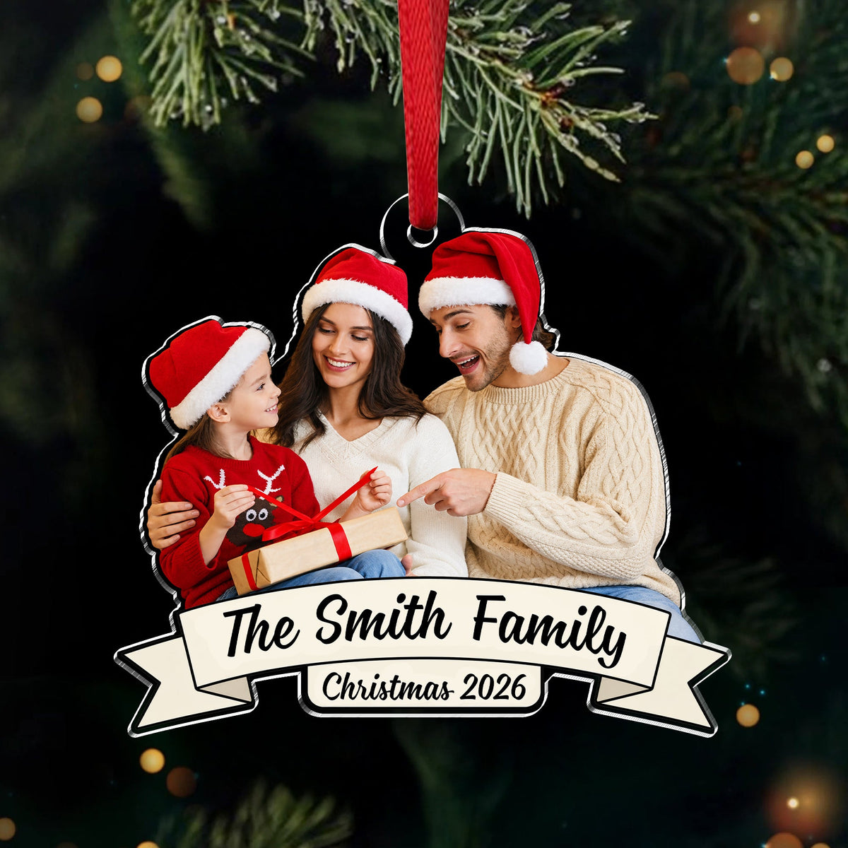 Personalized Family Christmas Ornament - Custom Acrylic Gift TH10 171269