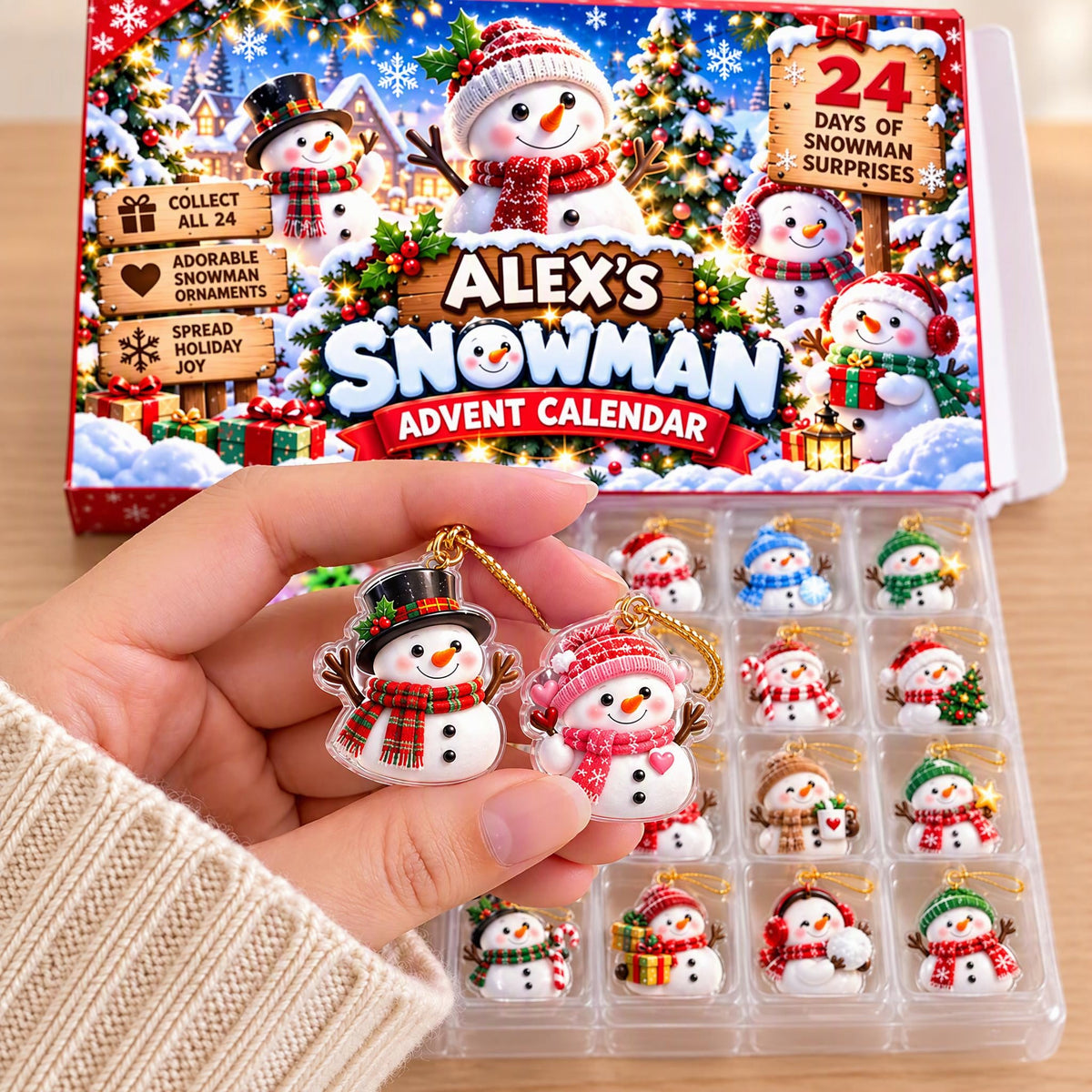 24 Days of Frosty Friends - Personalized Christmas Advent Calendar