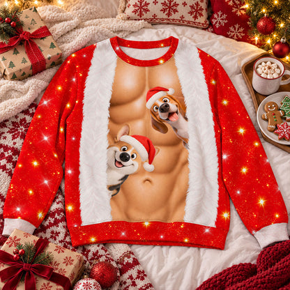 Christmas Pup - Personalized All-Over-Print Sweatshirt