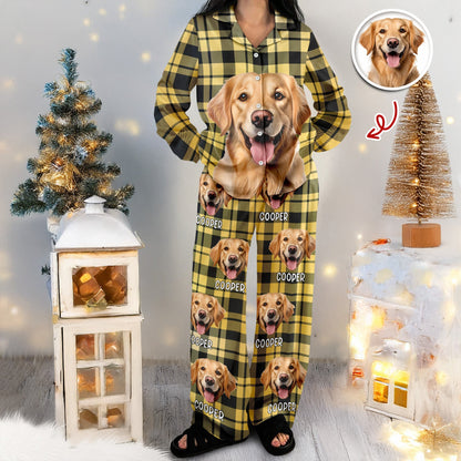 Custom Dog Photo Winter Pattern Pajamas Funny Gift For Dog Lovers CH07 896908