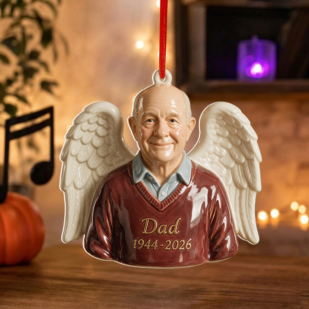 Our Christmas Angel - Personalized Memorial Premium 3D Ornament | Sunflowerly