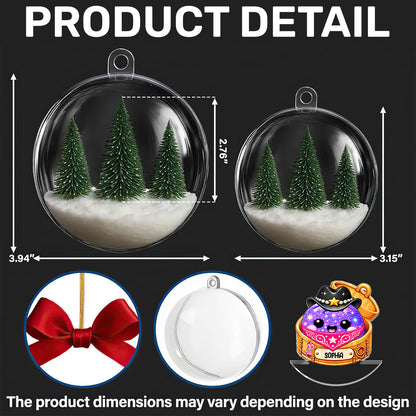 Western Cowgirl Dumpling, Year Of Squishy Hunting - Personalized 3D Acrylic Ball Ornament