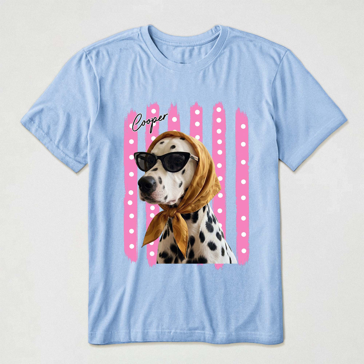 Custom Striped Pet Portrait Shirt Gift For Pet Lovers - Personalized Shirt