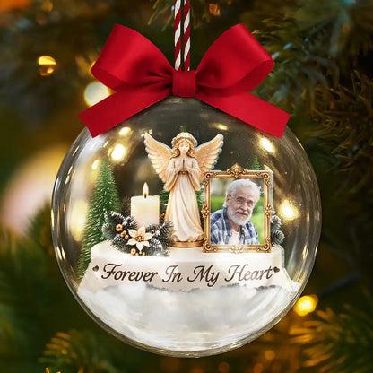 Memorial Sympathy Gifts - Personalized Custom Photo I'm Always With You 3D Acrylic Ball Ornament