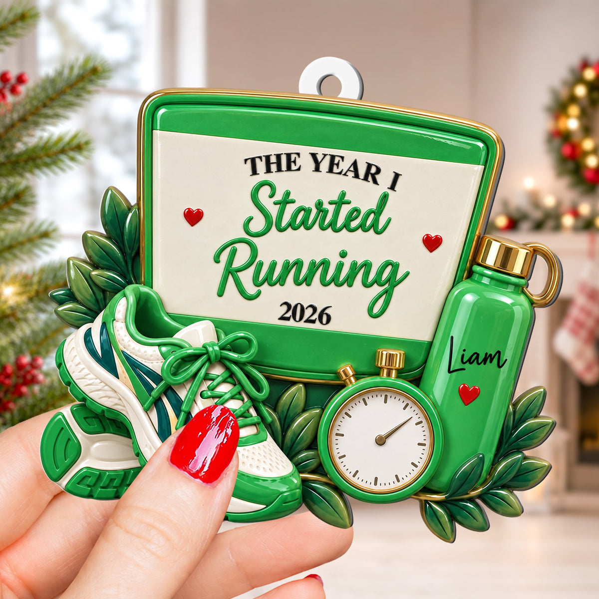 The Year I Started Running - Personalized Ornament