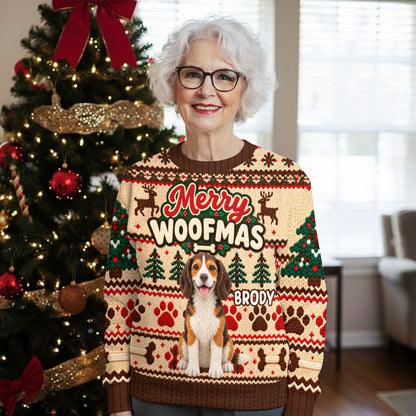 Happy Pawliday - Personalized All-Over-Print Sweatshirt