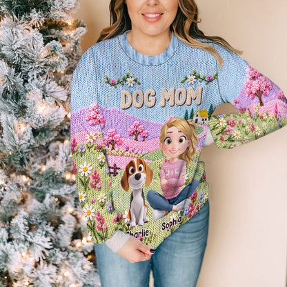 Custom Christmas Sweatshirt for Dog Mom, Dog Lovers • Christmas Lover - Personalized All-Over-Print Sweatshirt