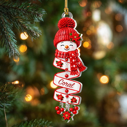 Snowman Christmas - Personalized 1-Layer Acrylic Ornament